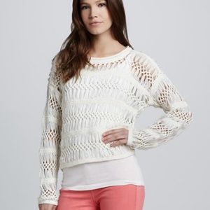 Cut25 open macrame pullover sweater S